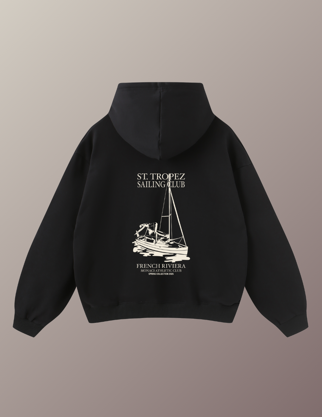 St. Tropez Sailing – Noir Marée Hoodie